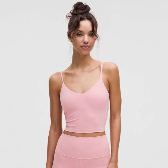 NWOT Lululemon Align Pink Cropped Cami Tank Top Light Support Cup A/B Size 8 - Picture 1 of 10